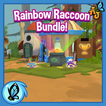 rainbow raccoon bundle gif